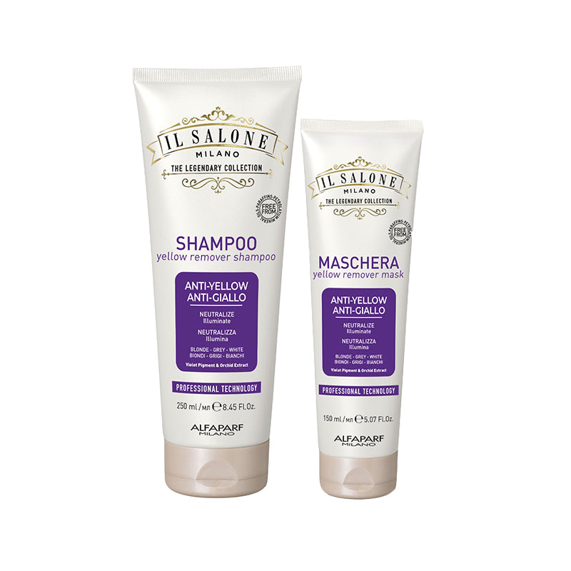 ALFAPARF MILANO Kit Il Salone Anti Yellow Silver Shampoo 250ml + Mask 150ml