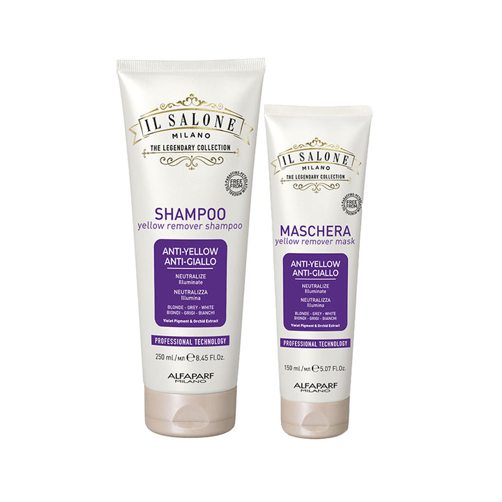 ALFAPARF MILANO Kit Il Salone Anti Yellow Silver Shampoo 250ml + Mask 150ml