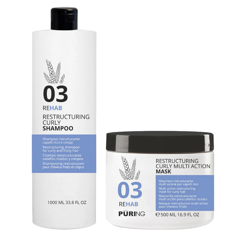 PURING Kit Rehab Restructuring Curly Shampoo 03 1000ml + Mask 500ml