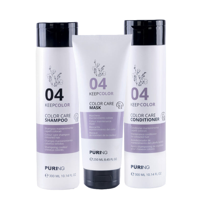 PURING kit Keepcolor Color Care Shampoo 04 300ml + Mask 250ml + Conditioner 300ml