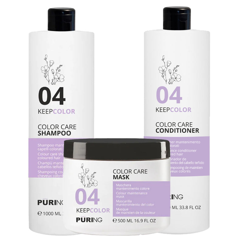 PURING kit Keepcolor Color Care Shampoo 04 1000ml + Mask 500ml + Conditioner 1000ml