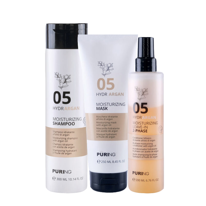 PURING Kit Hydrargan Moisturizing Shampoo 05 300ml + Mask 250ml + Leave In Phase 05 200ml