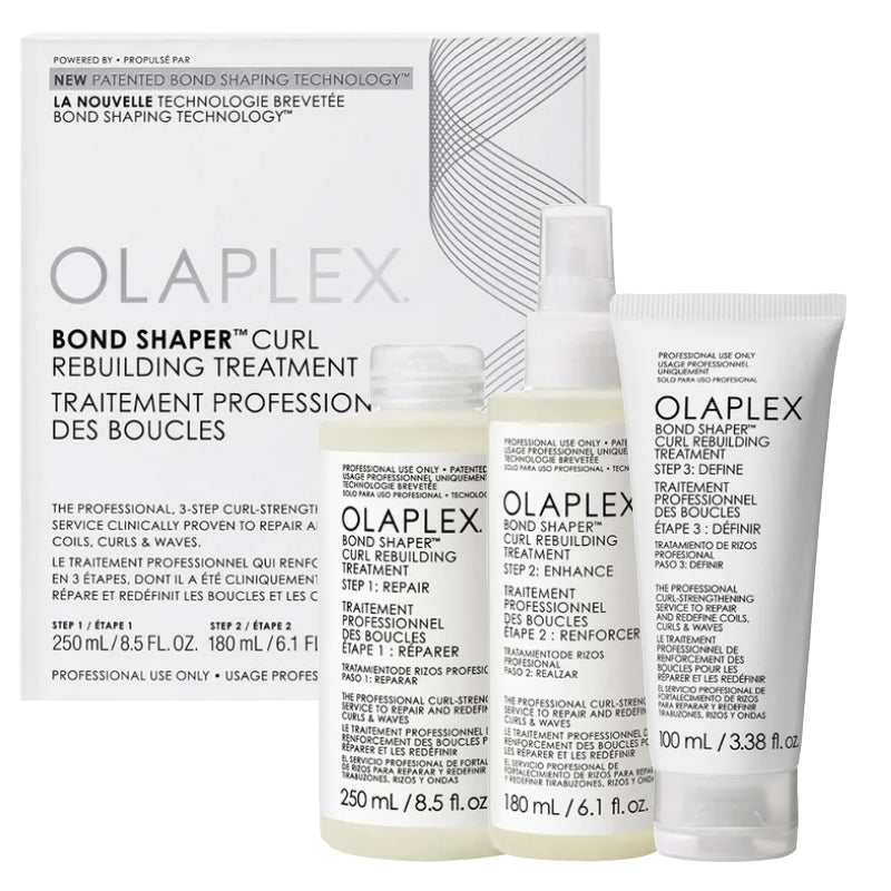 OLAPLEX Set Bond Shaper Curl Rebuilding Treatment Step 1 250ml + Step 2 180ml + Step 3 100ml