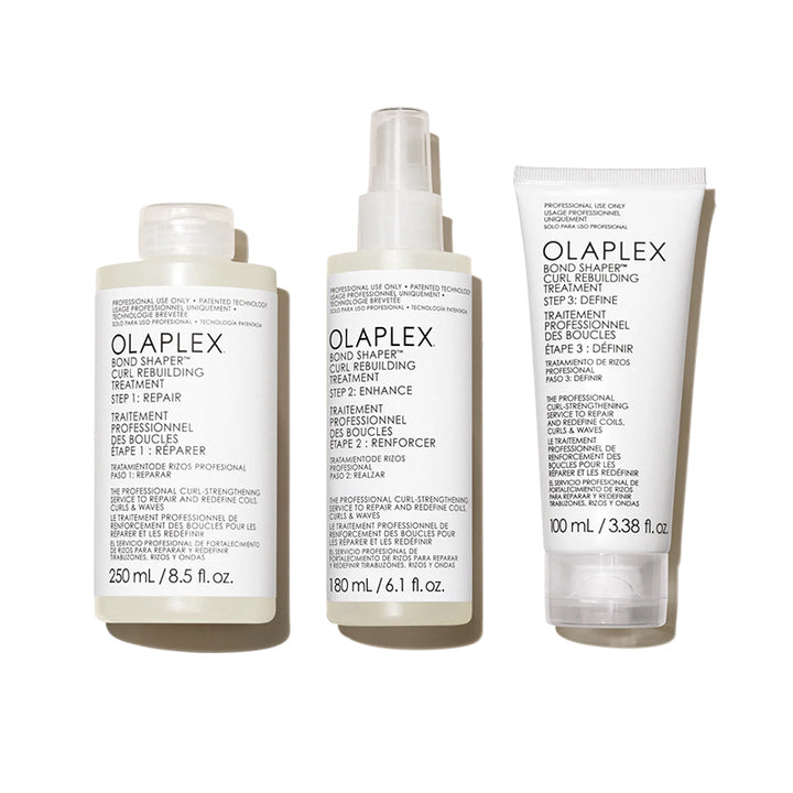 OLAPLEX Set Bond Shaper Curl Rebuilding Treatment Step 1 250ml + Step 2 180ml + Step 3 100ml