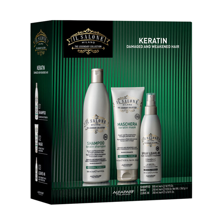 ALFAPARF MILANO Set Il Salone Keratin Shampoo 500ml + Mask 250ml + Spray Leave In 200ml