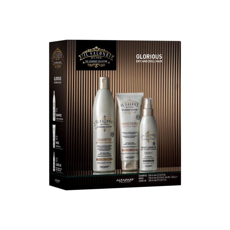 ALFAPARF MILANO Set Il Salone Glorious Shampoo 500ml + Mask 250ml + Spray Leave In 200ml