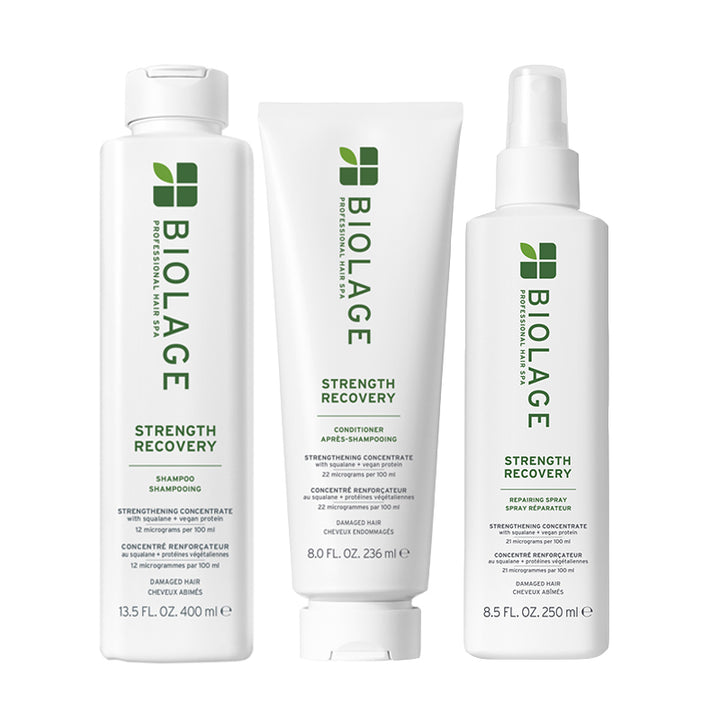 BIOLAGE kit Strength Recovery Shampoo 400ml + Conditioner 236ml + Spray 250ml