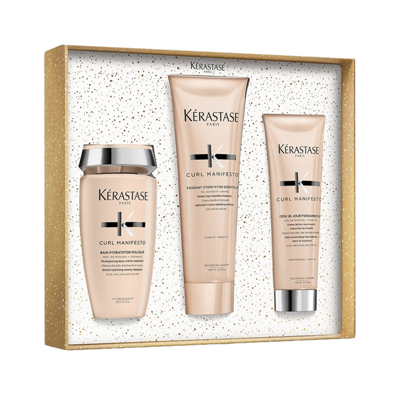 KERASTASE Set Holiday Curl Manifesto Shampoo 250ml + Conditioner 250ml + Cream 150ml