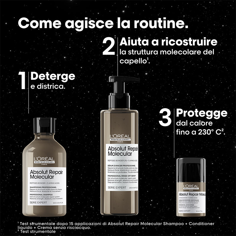 L'OREAL Set Xmas Serie Expert Absolut Repair Molecular Meteora Shampoo 300ml + Serum 250ml + Mask 50ml