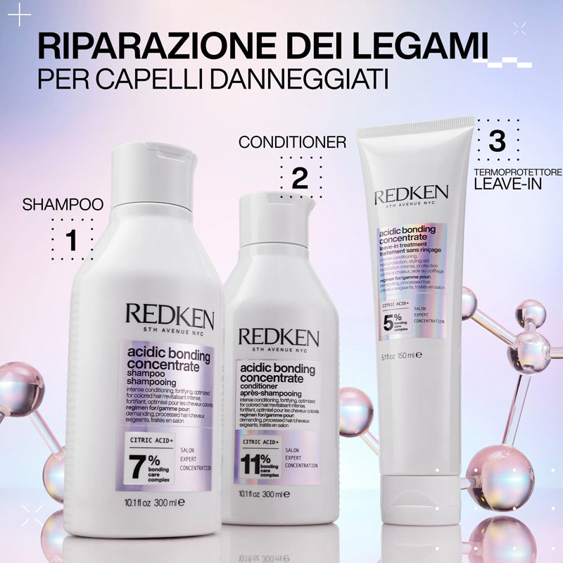 REDKEN Set Holiday Acidic Bonding Concentrate Shampoo 300ml + Conditioner 300ml + Treatment 150ml