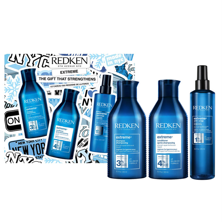 REDKEN Set Holiday Extreme Shampoo 300ml + Conditioner 300ml + Spray 250ml