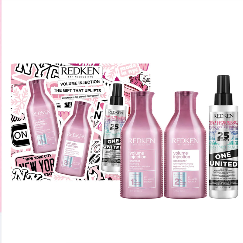REDKEN Set Holiday Volume Injection Shampoo 300ml + Conditioner 300ml + Spray 150ml