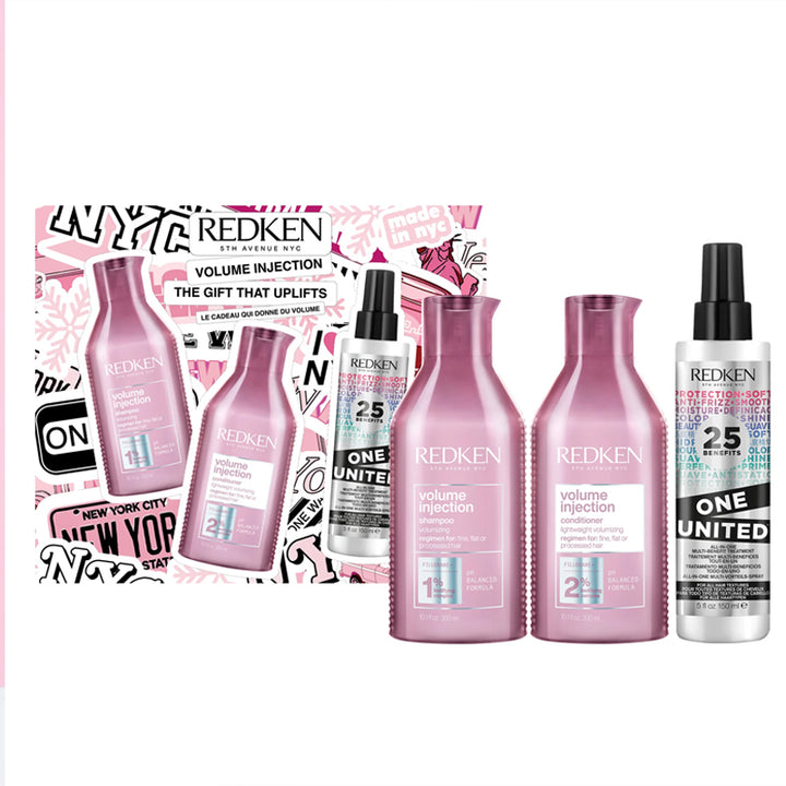 REDKEN Set Holiday Volume Injection Shampoo 300ml + Conditioner 300ml + Spray 150ml