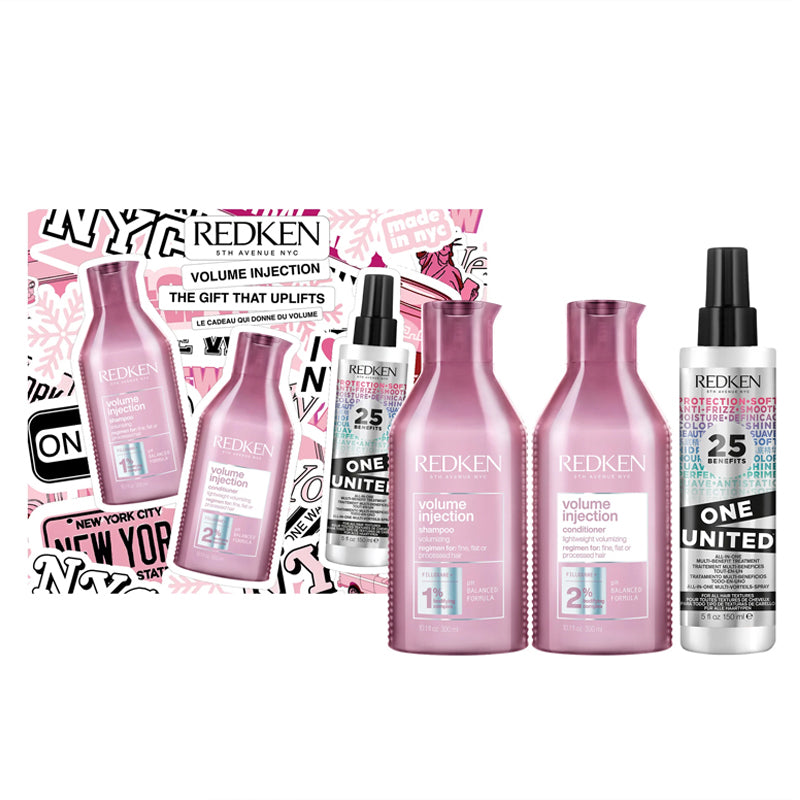 REDKEN Set Holiday Volume Injection Shampoo 300ml + Conditioner 300ml + Spray 150ml