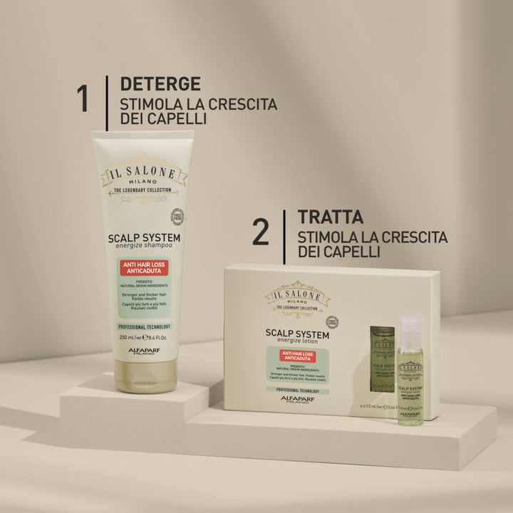 ALFAPARF MILANO Il Salone Set Scalp System Energize Sh 250ml + Scalp  Fiale 12x6ml