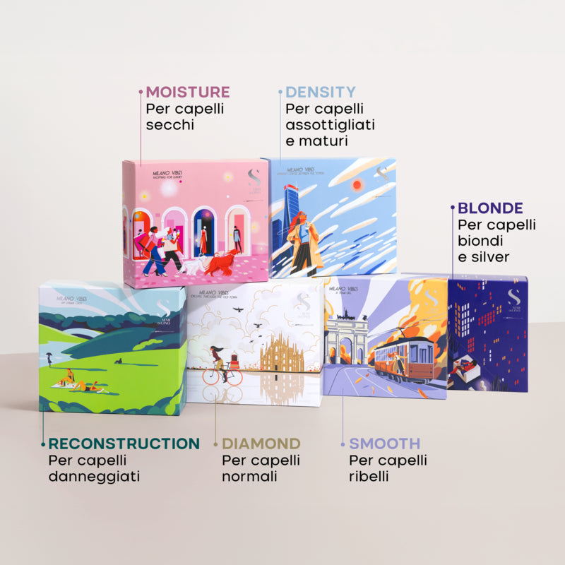 ALFAPARF MILANO Set Holiday Semi Di Lino Reconstruction Shampoo 250ml + Mask 200 + Oil 15ml