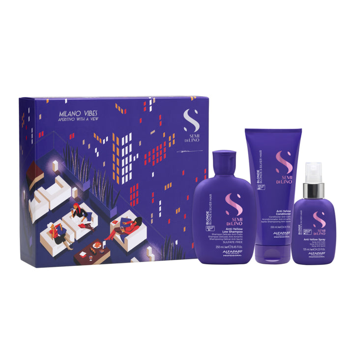 ALFAPARF MILANO Set Holiday Semi Di Lino Blonde Sh 250ml + Conditioner 200ml + Spray 125ml