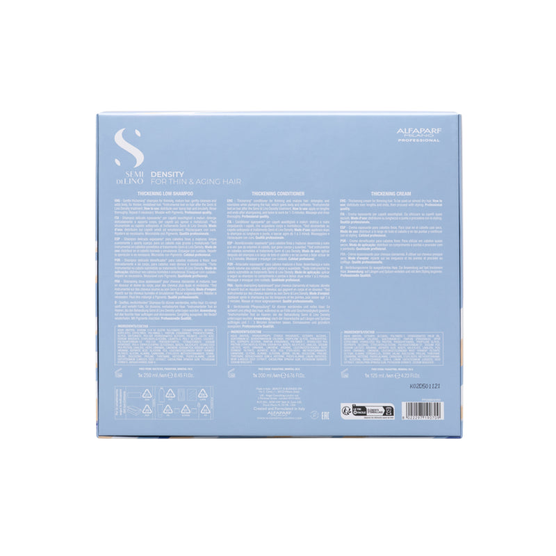 ALFAPARF MILANO Set Holiday Semi Di Lino Density Shampoo 250ml + Conditioner 200+ Cream 125ml