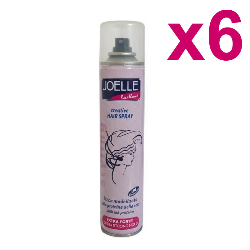 JOELLE Excellence Styling Lacca Fisaggio Extra Forte 6 Pezzi x 500ml