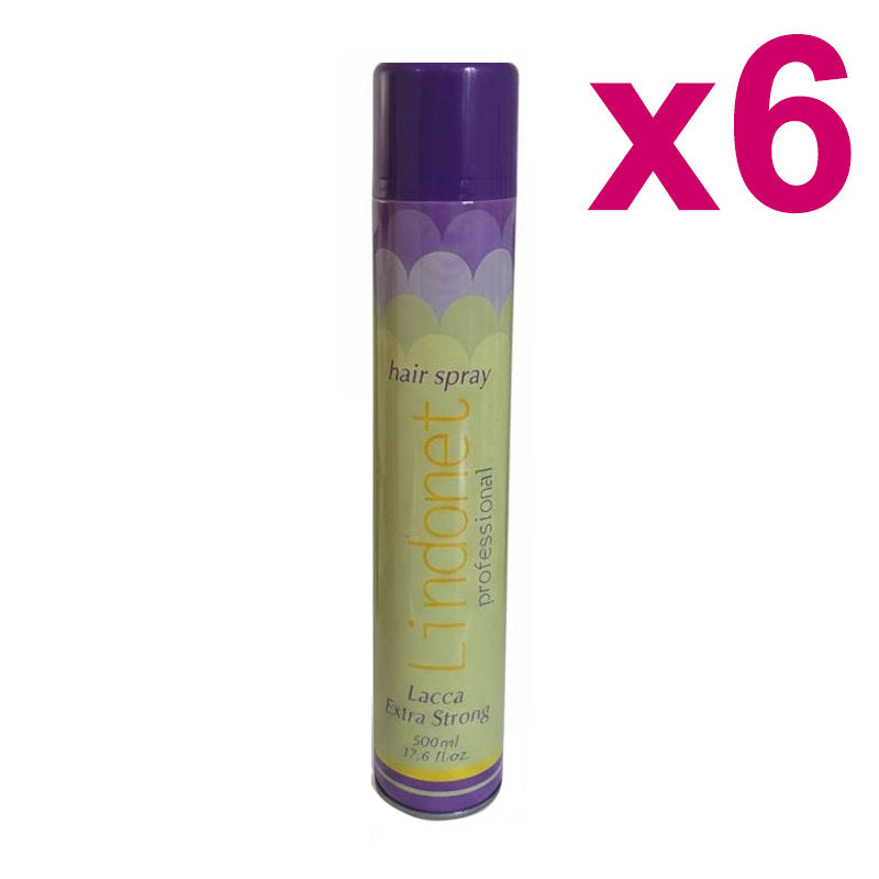 LINDONET Lacca Extra Strong 6 Pezzi x 500ml