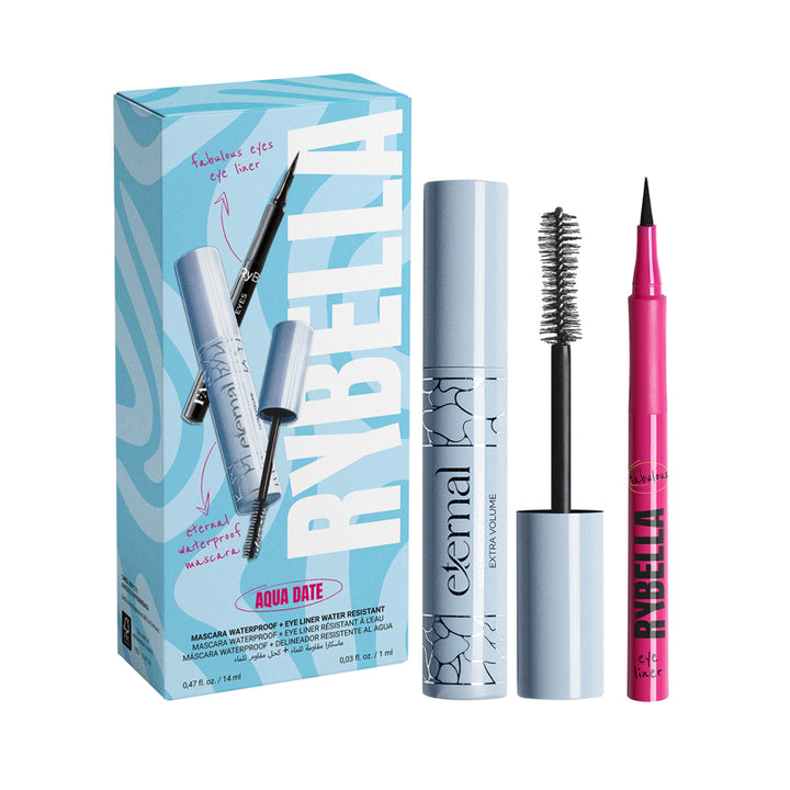 RYBELLA Set Aqua Date Waterproof  Mascara 14ml + Eyeliner 1ml