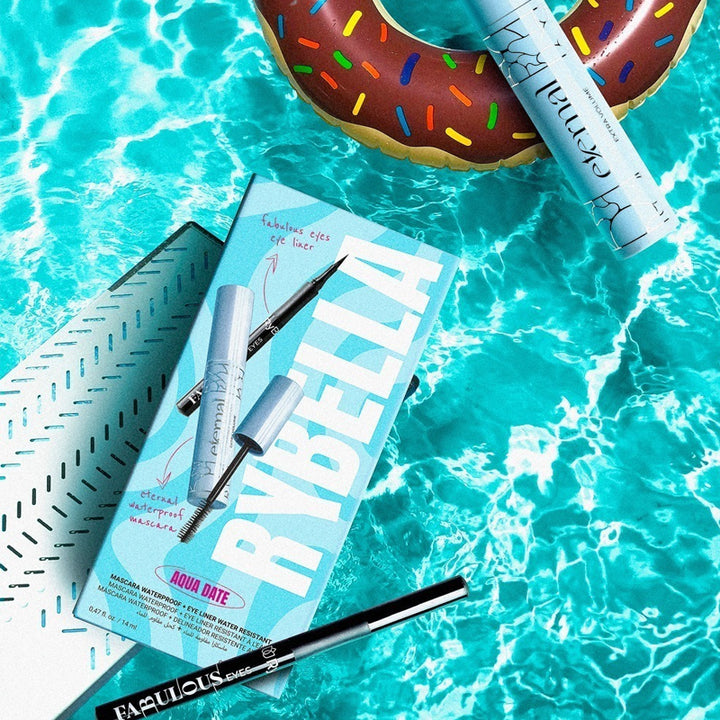 RYBELLA Set Aqua Date Waterproof  Mascara 14ml + Eyeliner 1ml