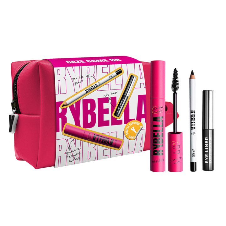 RYBELLA Set Gaze Game On Mascara 18ml + matita Occhi 1.1g + Eyeliner 5.5ml Magenta