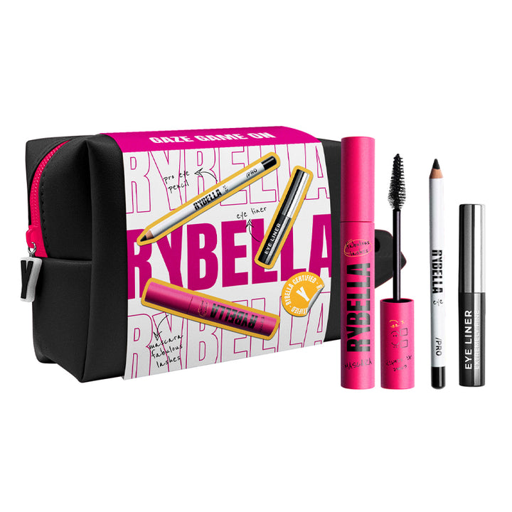 RYBELLA Set Gaze Game On Mascara 18ml + matita Occhi 1.1g + Eyeliner 5.5ml Black