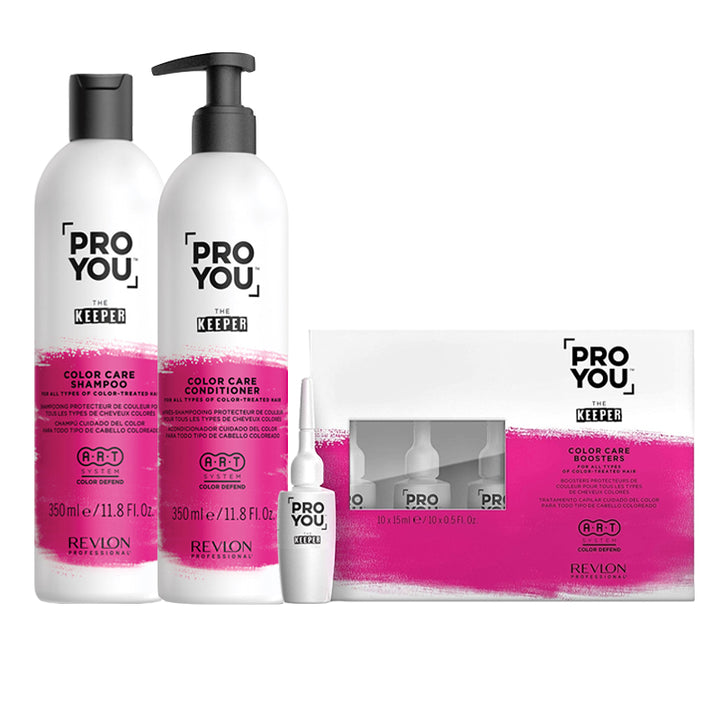 REVLON PROFESSIONAL Kit Pro You The Keeper Color Care Shampoo 350ml + Conditioner 350ml + Booster Fiale 10x15ml
