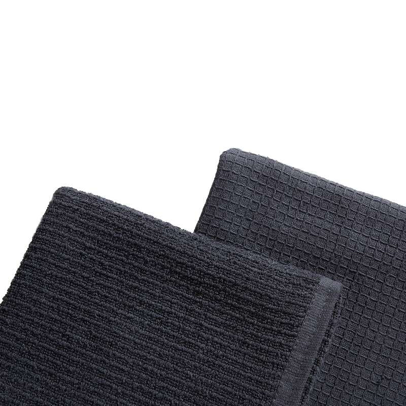 BARBURYS Face Set Towel Cotton Black 50cmx80cm 6pz