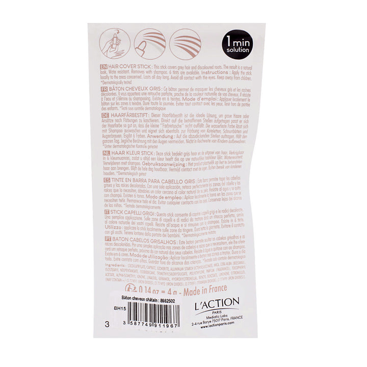 L'ACTION Paris Touch Up Stick Per Capelli Grigi - Marrone 4g