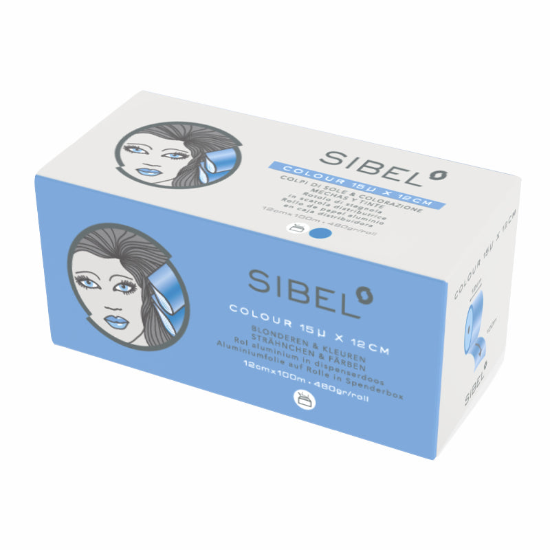 SIBEL Rotolo Di Foglio D'Alluminio 15µ Blu 12cmx100m