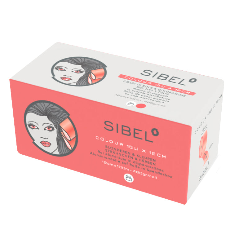 SIBEL Rotolo Di Foglio D'Alluminio 15µ Rosso 12cmx100m