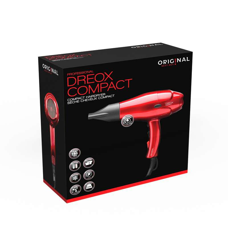 ORIGINAL Best Buy Asciugacapelli Dreox Compact Metallic Rosso