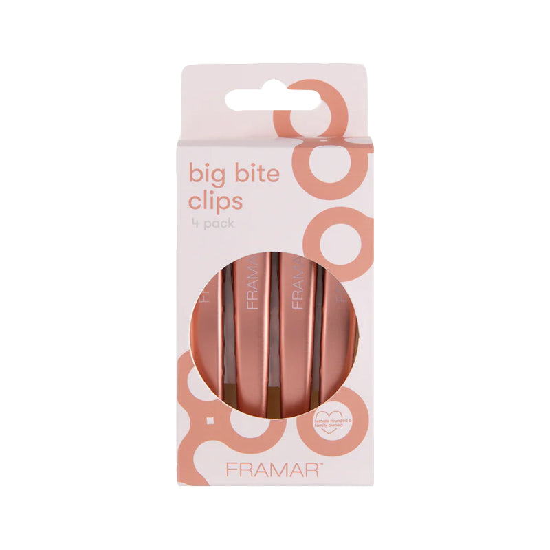 FRAMAR Big Bite Clips Rose Gold 4pz