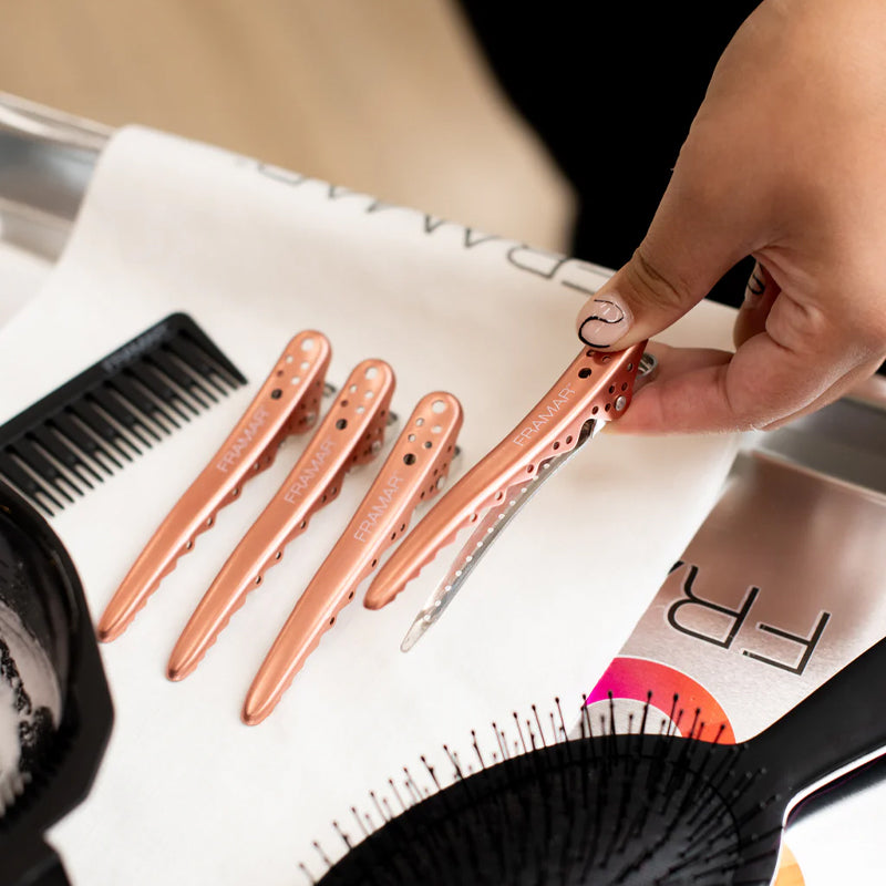 FRAMAR Big Bite Clips Rose Gold 4pz