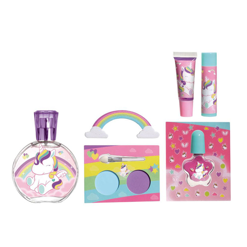 AIR VAL Set Eau My Unicorn Nail Polish 3.8ml + Lip Gloss 6ml + Balm 4 + Eye Shadow 2x12g + Eay De Toilette 50ml + Lima