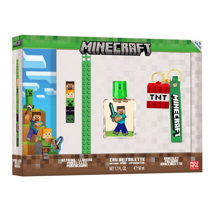 AIR VAL Set Minecraft Eay De Toilette 50ml+ Keyring + Charm Bracelet