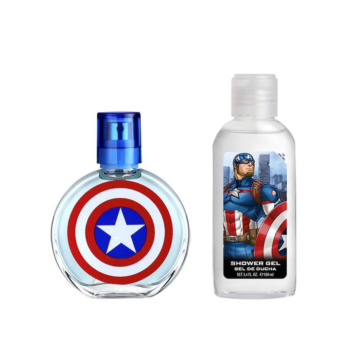 AIR VAL Set Marvel Capitan America Shower Gel & Shampoo 100ml + Eau De Tiolette 100ml