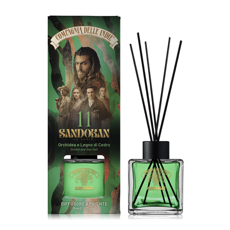 COMPAGNIA DELLE INDIE Sandokan Diffusore Per Ambiente 11 Orchidea E Legni Di Cedro 100ml