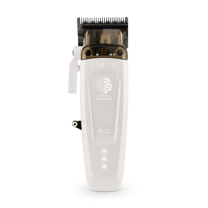 STYLECRAFT Pro Saber 2 Brushless Professional Metal Clipper Eon White Limited Edition