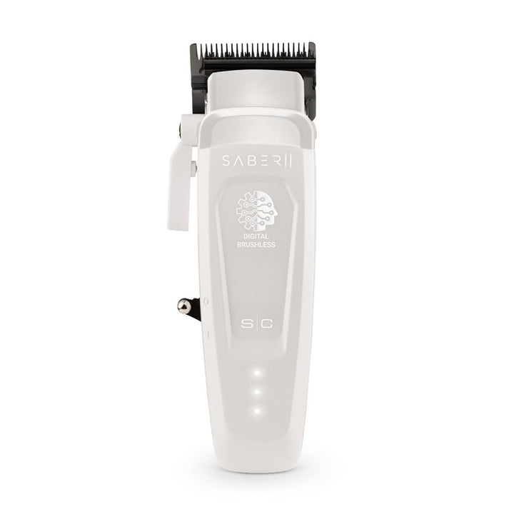STYLECRAFT Pro Saber 2 Brushless Professional Metal Clipper Eon White Limited Edition