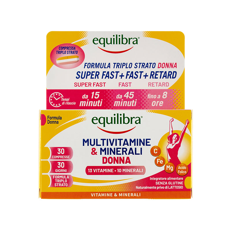 EQUILIBRA Multivitamine & Minerali Donna Compresse Triplo Strato 30 Compresse 45g