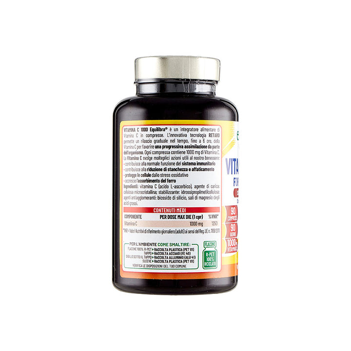 EQUILIBRA VITAMINA C 1000 Formula Retard Stanchezza & affaticamento 90 Compresse 135g