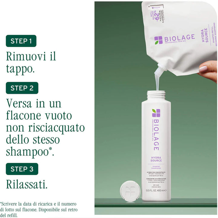 BIOLAGE Hydra Source Shampoo Refill 500ml