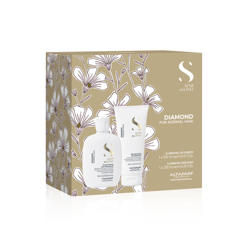 ALFAPARF MILANO Set Semi Di Lino Diamond Illuminating Shampoo 250ml + Conditioner 200ml