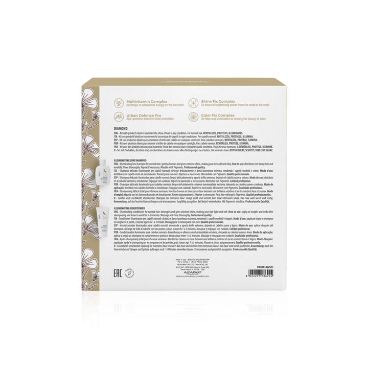 ALFAPARF MILANO Set Semi Di Lino Diamond Illuminating Shampoo 250ml + Conditioner 200ml