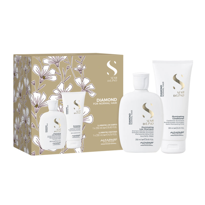 ALFAPARF MILANO Set Semi Di Lino Diamond Illuminating Shampoo 250ml + Conditioner 200ml
