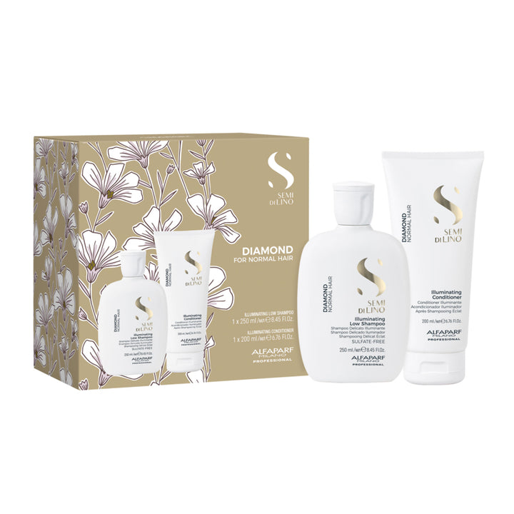 ALFAPARF MILANO Set Semi Di Lino Diamond Illuminating Shampoo 250ml + Conditioner 200ml