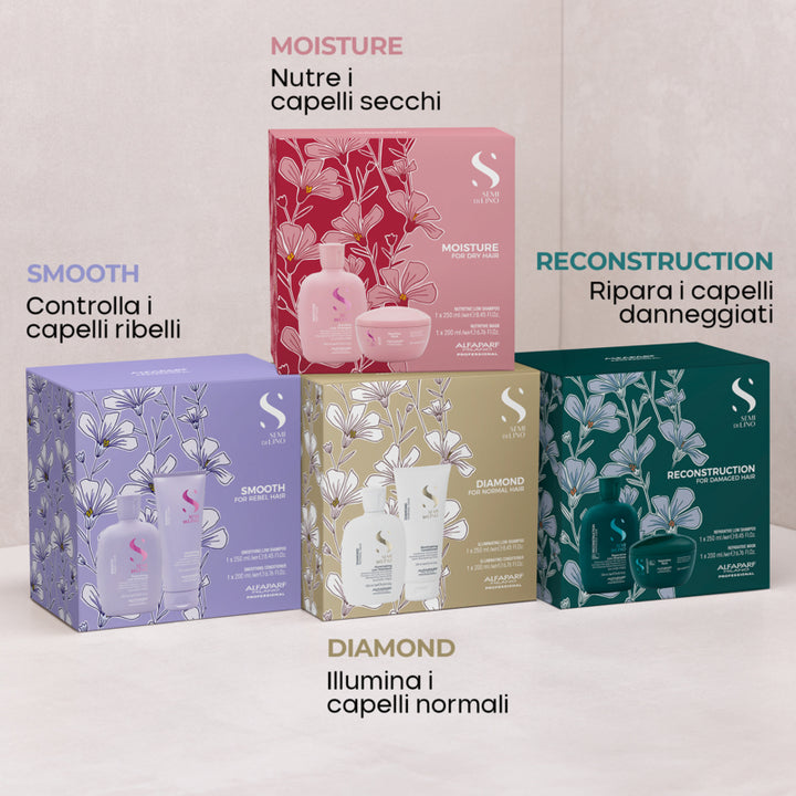 ALFAPARF MILANO Set Semi Di Lino Diamond Illuminating Shampoo 250ml + Conditioner 200ml
